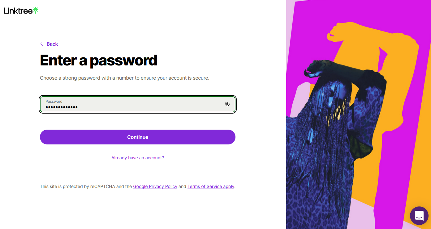 membuat password